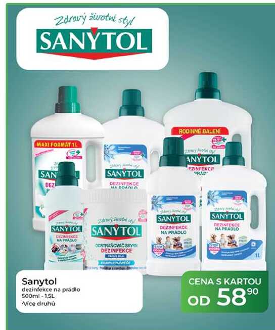 Sanytol dezinfekce na prádlo 500ml-1,5L Tamda Foods