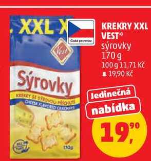 KREKRY XXL VEST sýrovky, 170 g
