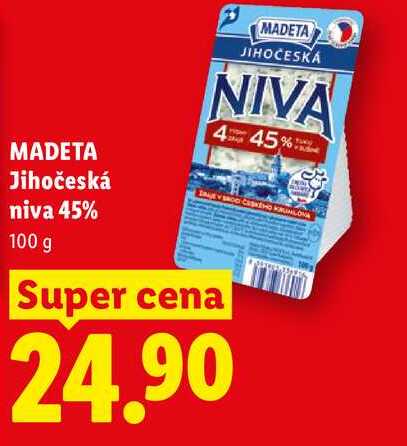 MADETA Jihočeská niva 45%, 100 g