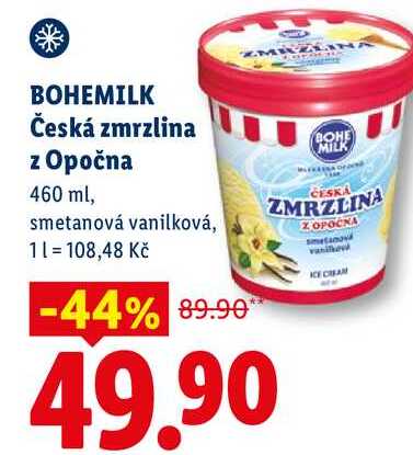 BOHEMILK Česká zmrzlina z Opočna, 460 ml