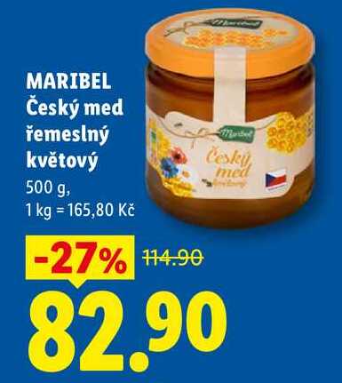 MARIBEL Český med řemeslný květový, 500 g