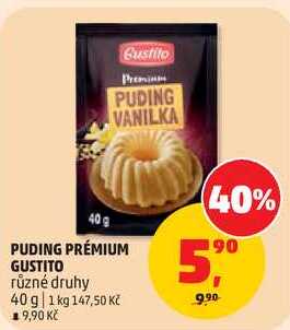 PUDING PRÉMIUM GUSTITO různé druhy, 40 g