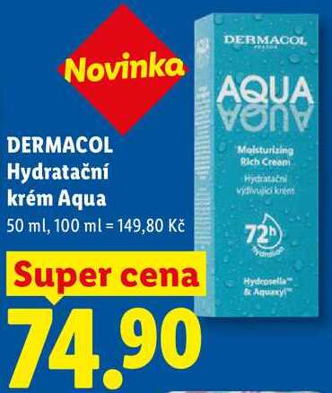 DERMACOL Hydratační krém Aqua, 50 ml Lidl