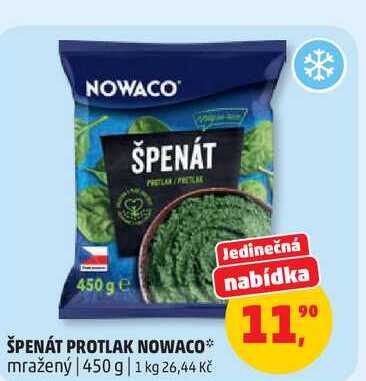 ŠPENÁT PROTLAK NOWACO mražený, 450 g  