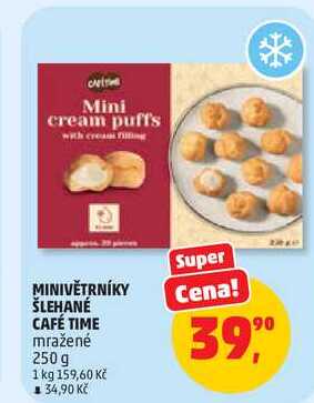 MINIVĚTRNÍKY ŠLEHANÉ CAFÉ TIME mražené, 250 g