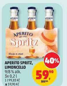 PERITO SPRITZ, LIMONCELLO 9/8% alk., 3x 0,2 l