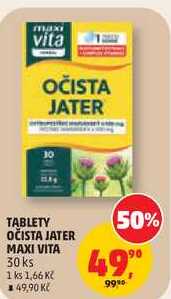 TABLETY OČISTA JATER MAXI VITA, 30 ks