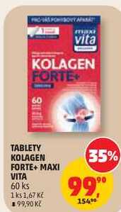 TABLETY KOLAGEN FORTE+MAXI VITA, 60 ks Penny Market