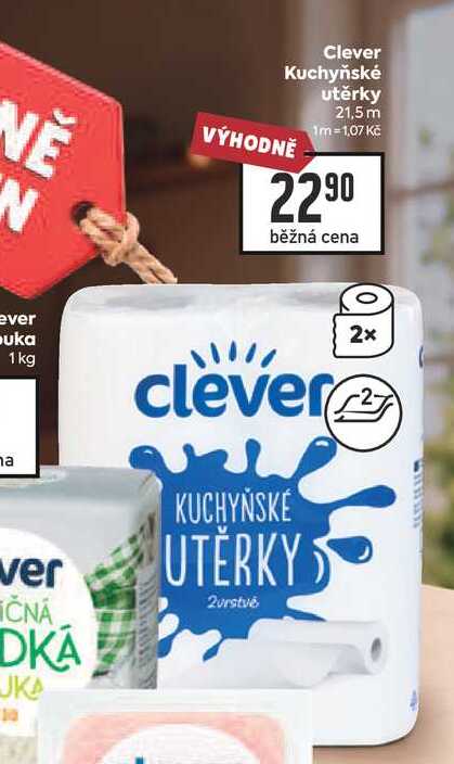 Clever Kuchyňské utěrky 21,5m BILLA