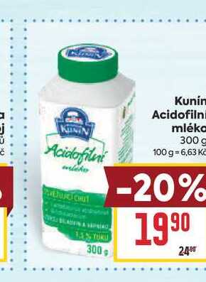 Kunín Acidofilni mléko 300 g