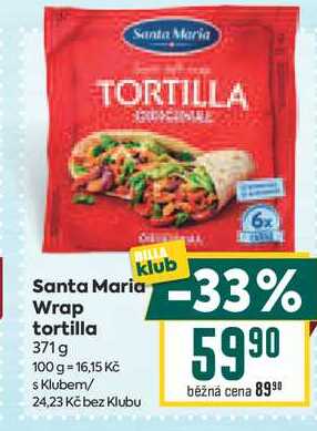 Santa Maria Wrap tortilla 371g