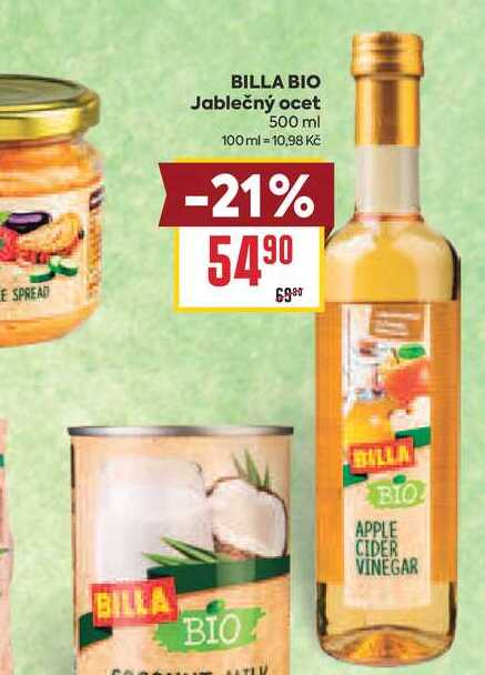 BILLA BIO Jablečný ocet 500 ml
