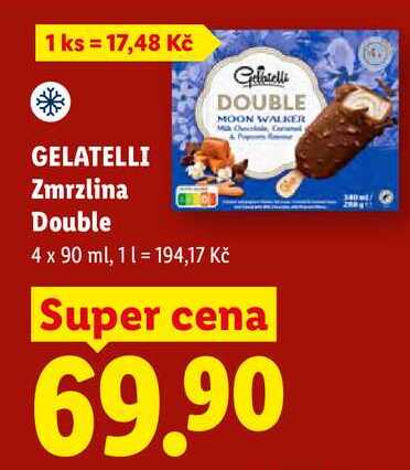GELATELLI Zmrzlina Double , 4 x 90 ml