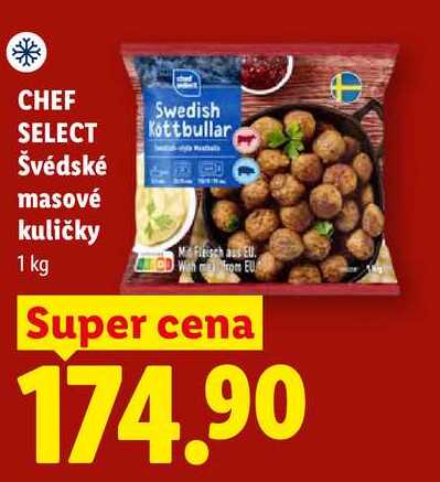 CHEF SELECT Švédské masové kuličky, 1 kg