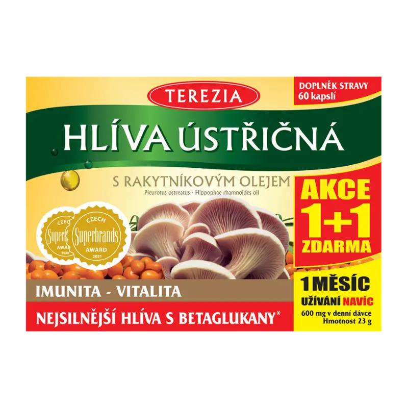 Terezia Hlíva ústřičná s rakytníkovým olejem, doplněk stravy, 120 ks