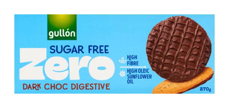 Gullón Sušenky hořká čokoláda Digestive bez cukru, 270 g