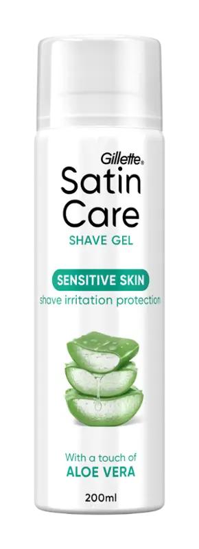 Gillette Gel na holení Satin Care Sensitive Aloe Vera Glide, 200 ml