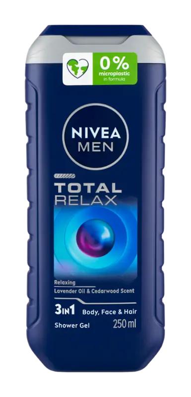 NIVEA Men Sprchový gel pro muže 3v1 Total Relax, 250 ml ROSSMANN