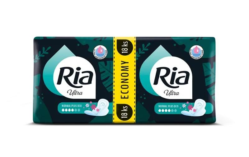 Ria Hygienické vložky Ultra Normal Plus Deo s křidélky, 18 ks ROSSMANN