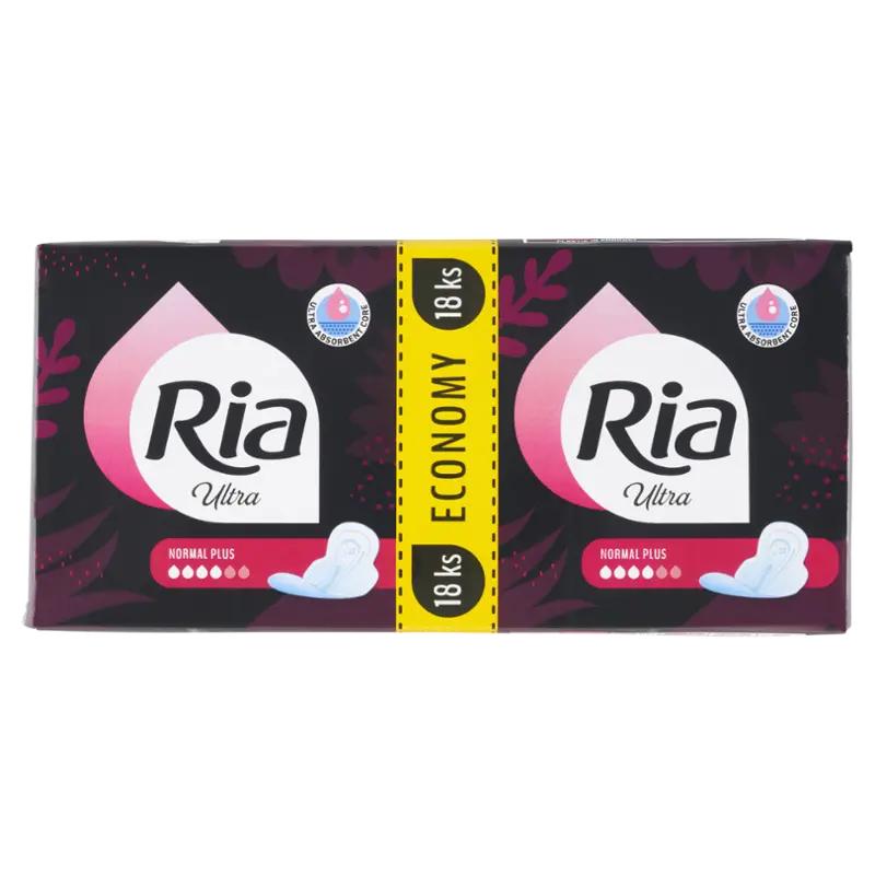 Ria Hygienické vložky Ultra Normal Plus s křidélky, 18 ks ROSSMANN