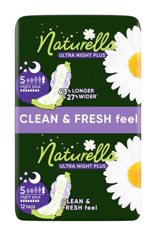 Naturella Hygienické vložky Ultra Night Plus s křidélky vel. 5, 12 ks ROSSMANN