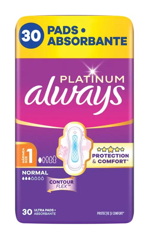 Always Hygienické vložky Platinum Normal s křidélky vel. 1, 30 ks ROSSMANN