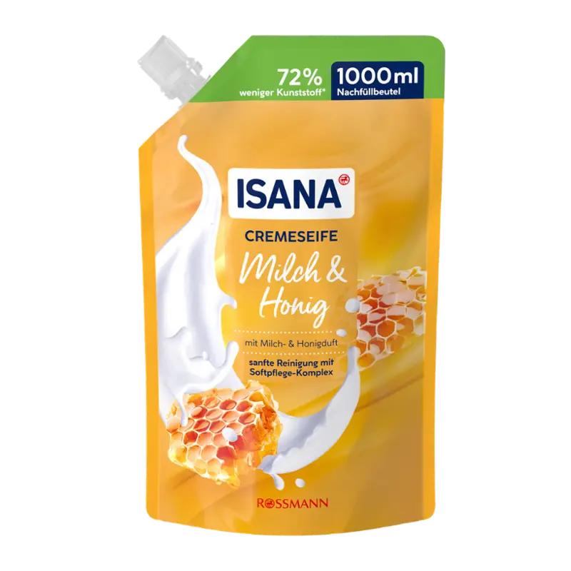 ISANA Krémové tekuté mýdlo Mléko & med náhradní náplň, 
34.90 Kč ROSSMANN