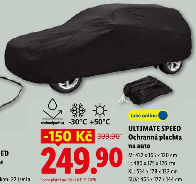 ULTIMATE SPEED Ochranná plachta na auto
