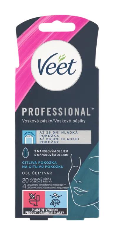 Veet Voskové pásky na obličej pro citlivou pokožku, 20 ks ROSSMANN