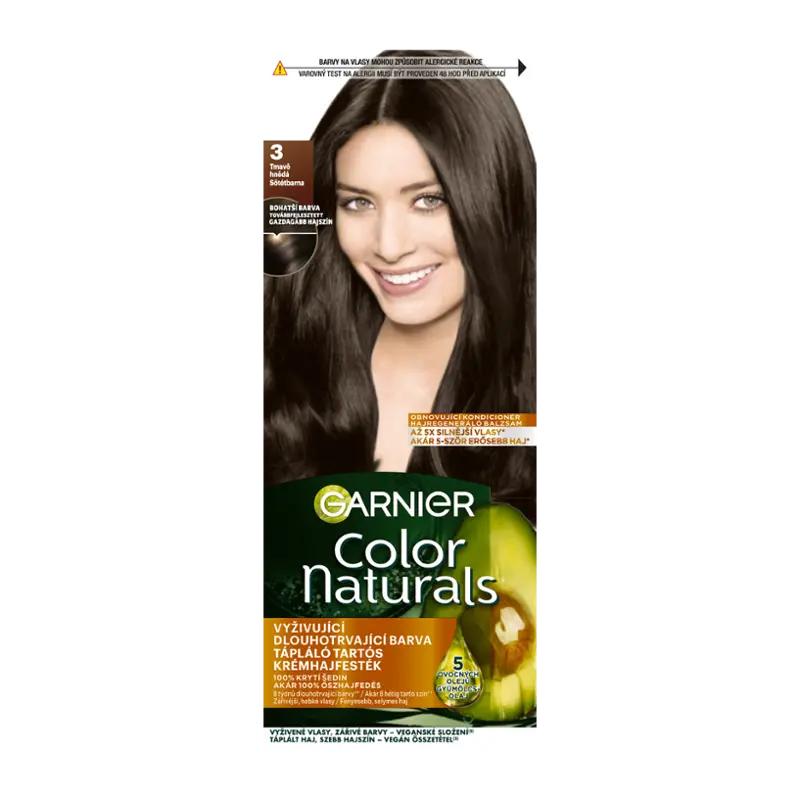 Garnier Barva na vlasy Color Naturals 3 tmavě hnědá, 1 ks