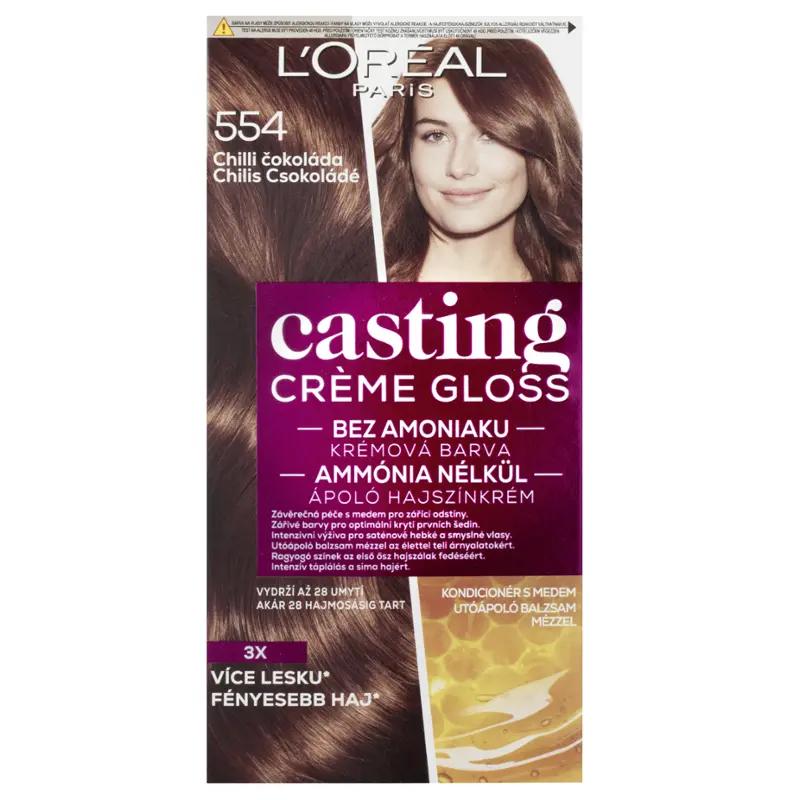 L'Oréal Barva na vlasy Casting Crème Gloss chilli čokoláda 554, 1 ks ROSSMANN
