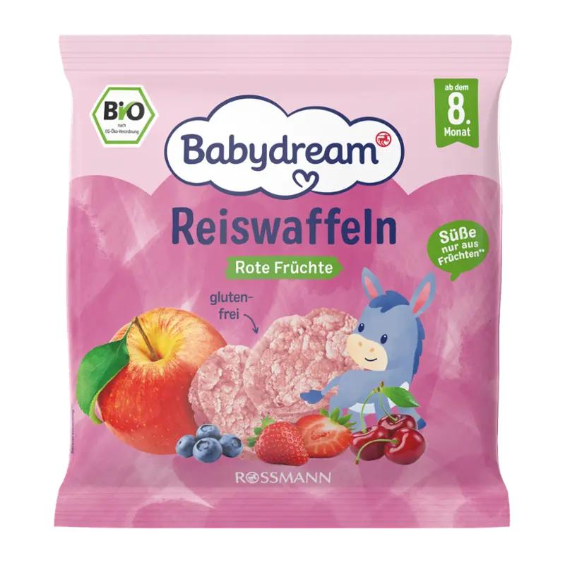 Babydream Bio mini rýžové oplatky s červeným ovocem, 35 g