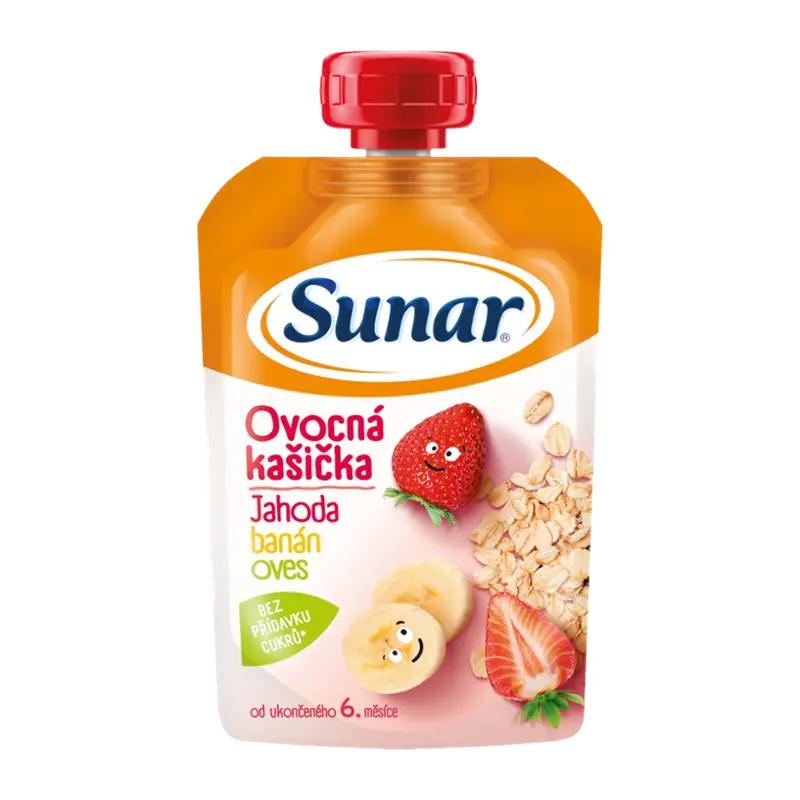 Sunar Ovocná kašička jahoda, banán a ovesné vločky, 120 g ROSSMANN