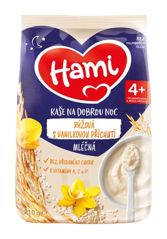 Hami Mléčná rýžová kaše na dobrou noc s vanilkovou příchutí, 210 g ROSSMANN