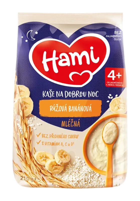 Hami Mléčná rýžová kaše na dobrou noc banánová, 210 g ROSSMANN