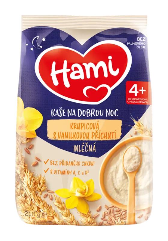 Hami Mléčná krupicová kaše na dobrou noc s vanilkovou příchutí, 210 g ROSSMANN