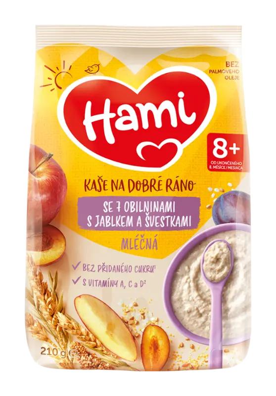 Hami Mléčná kaše na dobré ráno se 7 obilninami, jablkem a švestkami, 210 g ROSSMANN