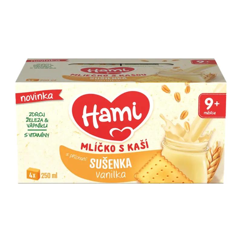 Hami Mlíčko s kaší s příchutí Sušenka vanilka 4x 250 ml, 1000 ml ROSSMANN