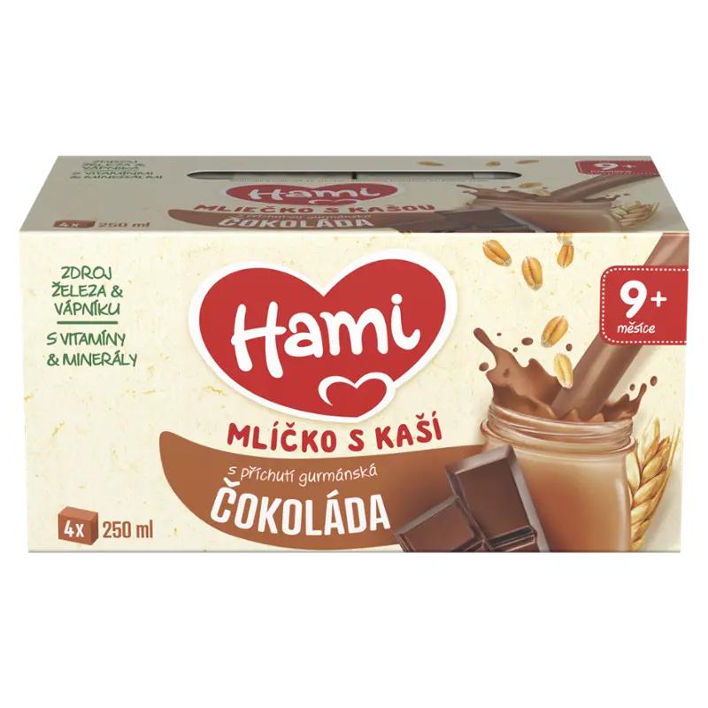 Hami Mlíčko s kaší s příchutí gurmánské čokolády 4 x 250 ml, 1000 ml ROSSMANN