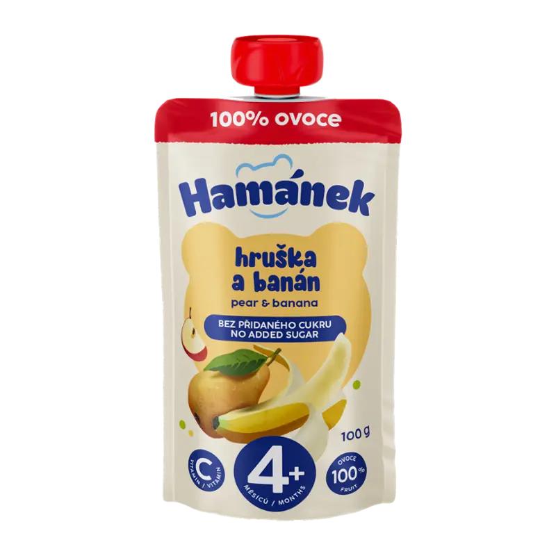 Hamánek Ovocná kapsička hruška, banán, 100 g ROSSMANN