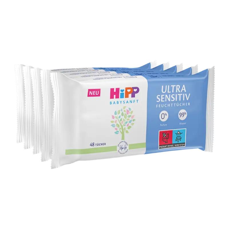 HiPP Čisticí vlhčené ubrousky Ultra Sensitiv 5x 48 ks, 240 ks