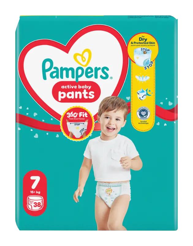 Pampers Plenkové kalhotky Active Baby, 15+ kg, vel. 7, Jumbo-Pack, 38 ks ROSSMANN