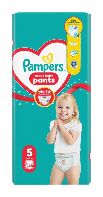 Pampers Plenkové kalhotky Active Baby, 12–17 kg, vel. 5, Jumbo-Pack, 48 ks ROSSMANN