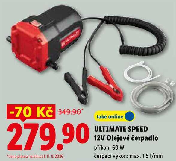 ULTIMATE SPEED 12V Olejové čerpadlo