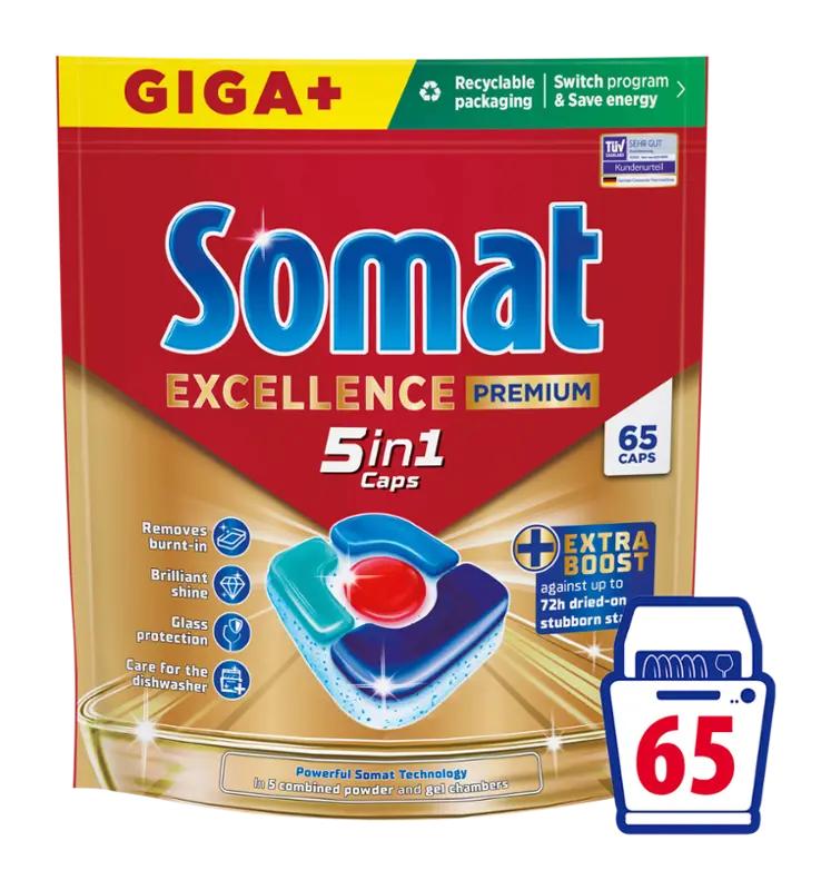 Somat Tablety do myčky Excellence Premium 5 in 1, 65 ks ROSSMANN