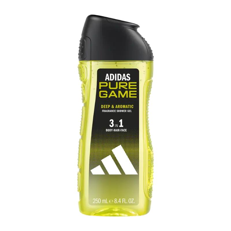 adidas Sprchový gel pro muže 3v1 Pure Game, 250 ml