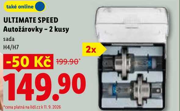 ULTIMATE SPEED Autožárovky - 2 kusy sada