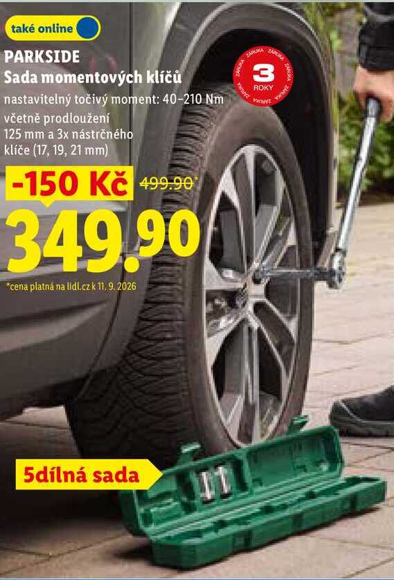 PARKSIDE Sada momentových klíčů