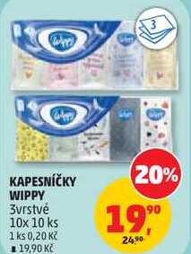 KAPESNÍČKY WIPPY, 3vrstvé, 10x 10 ks