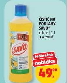 ČISTIČ NA PODLAHY SAVO citrus, 1 l